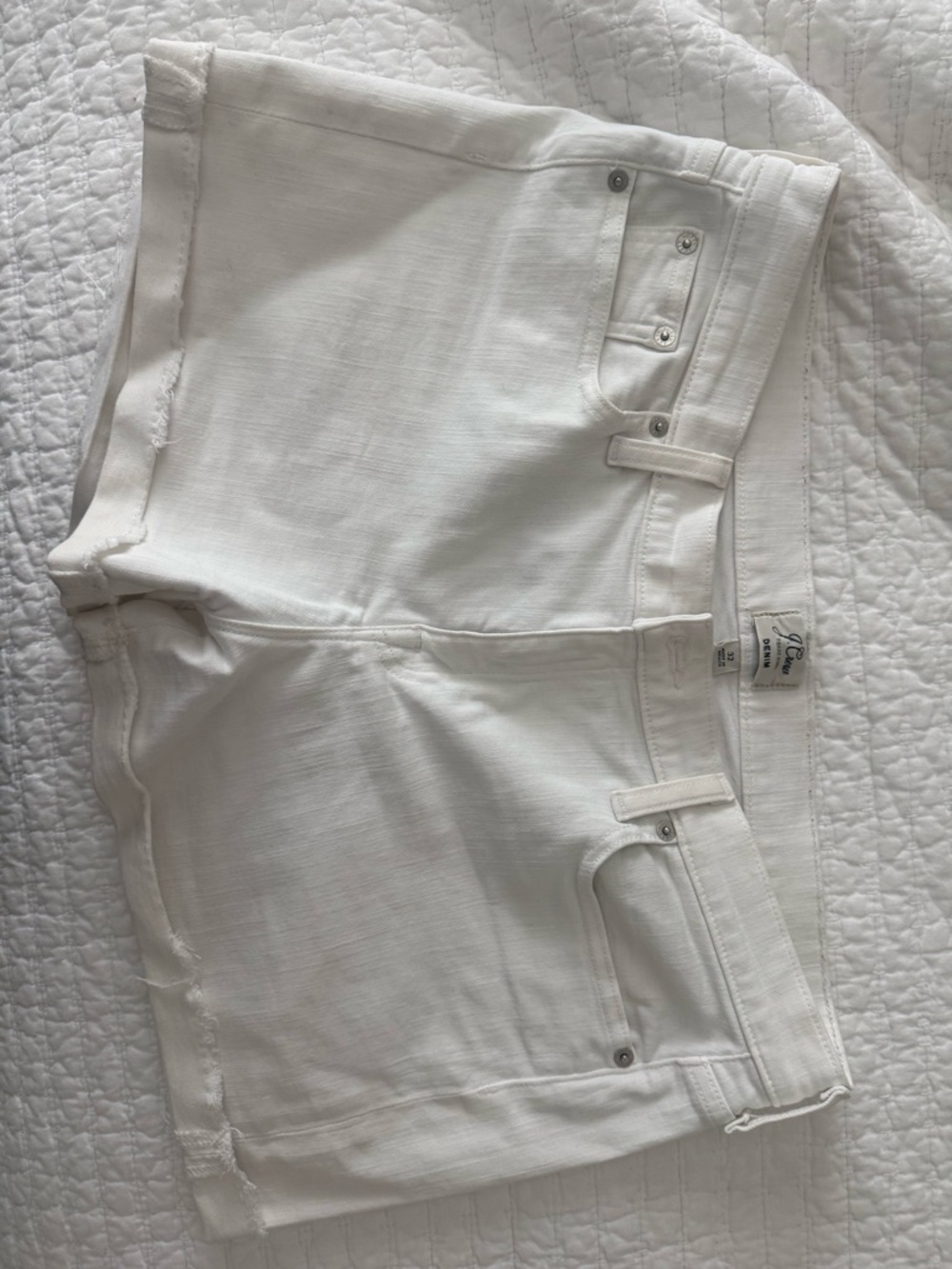 JCrew White Denim Cutoff Shorts Size 32